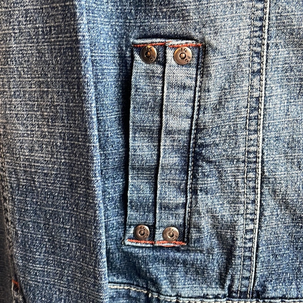 Formule’ Collection Button Front Zip Pocket Denim… - image 4